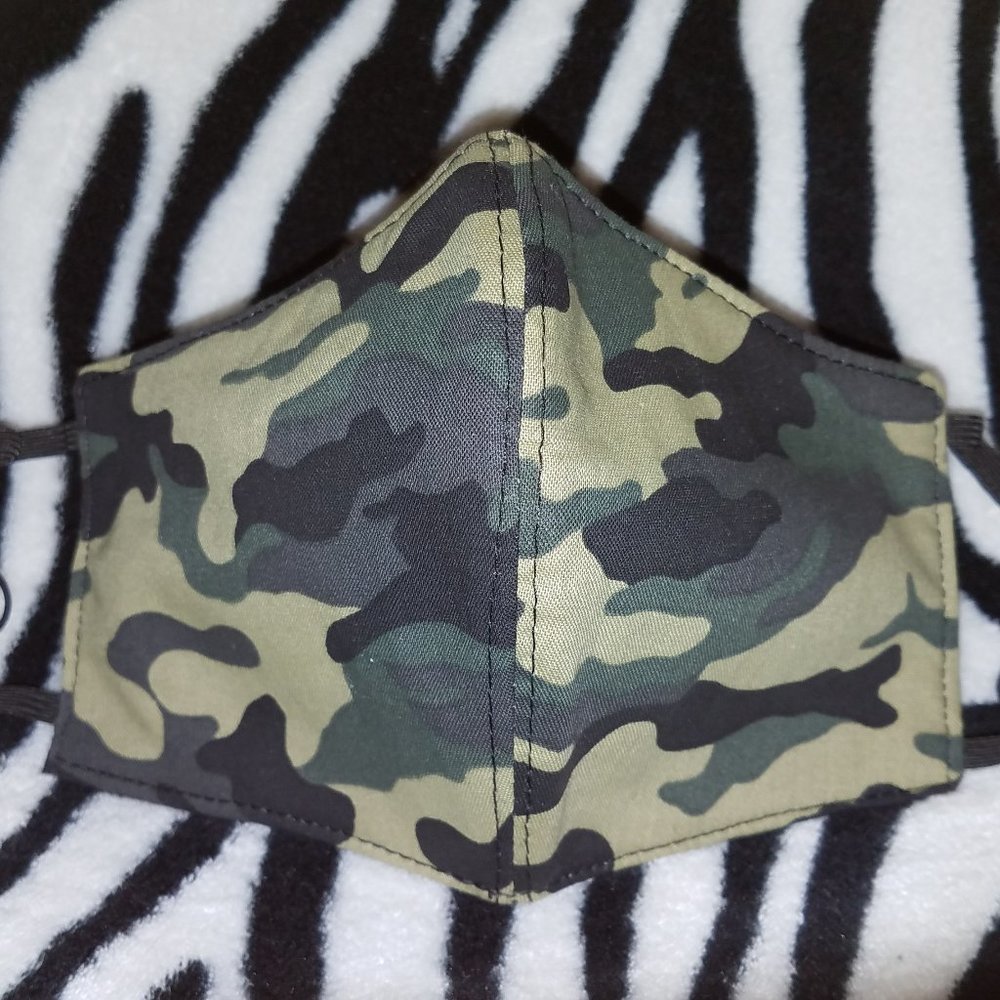 3 Adult Washable Face Mask/Cover Camouflage Design